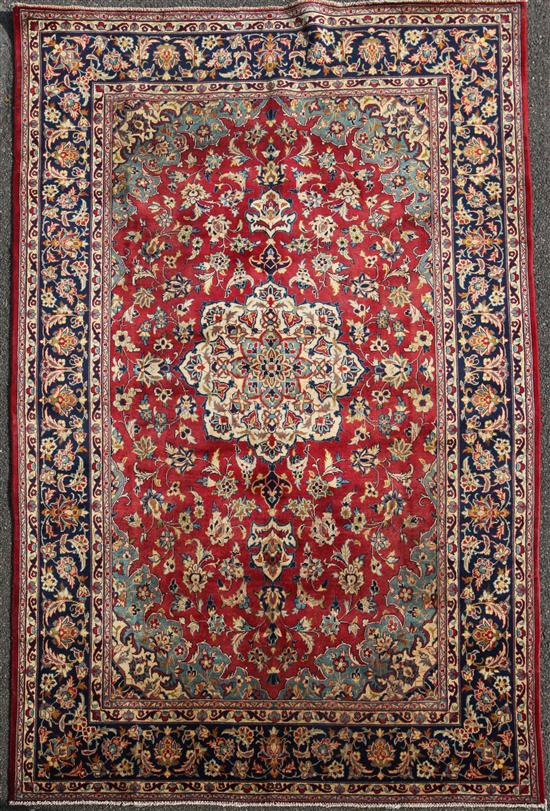 A Najaf Abad carpet, 10ft 5in by 6ft 11in.